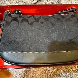 Coach mini shoulder handbag black authentic still in box